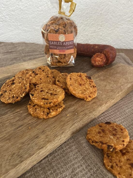 Sablés Apéritifs Chorizo Emmental